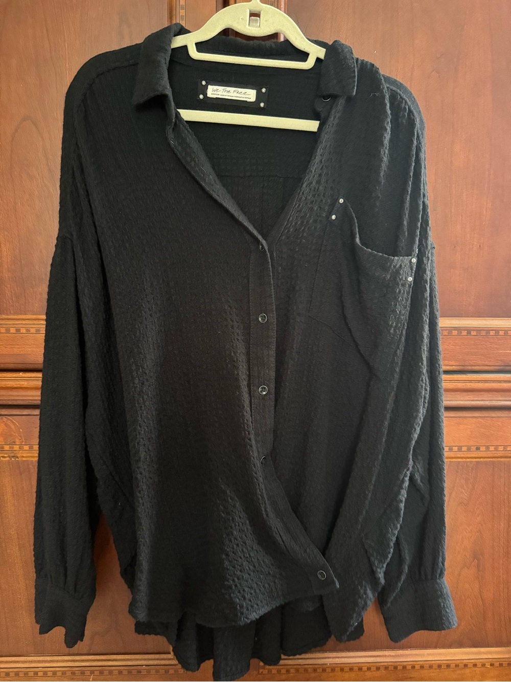 Free People “We the Free”black tunic blouse